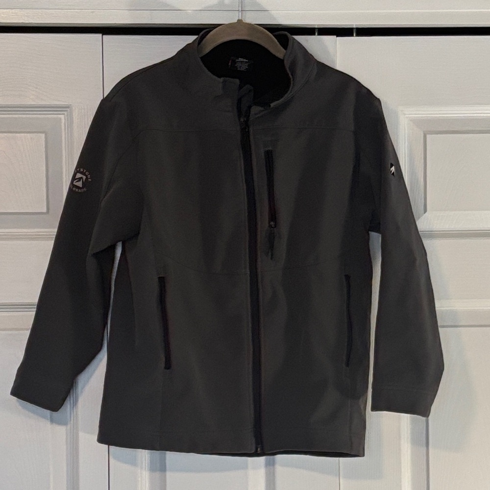 Boys Xl charcoal  grey Softshell Jacket, Outfitter Trading Co.